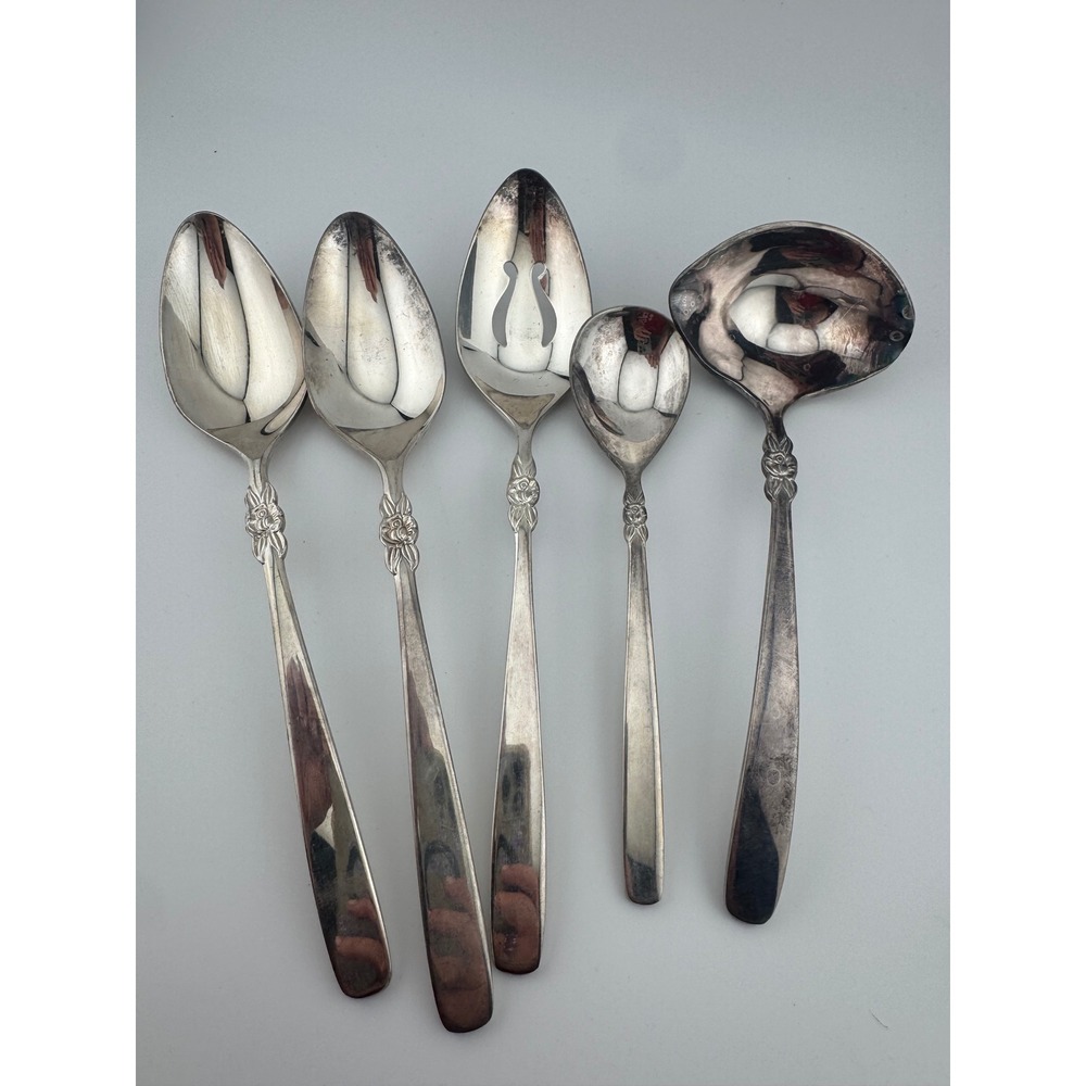 Vintage Silverplate Hostess Serving Set 5 pc EKCO Eterna Inverness